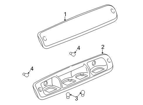 2001 GMC Sierra 3500 High Mount Lamps Diagram