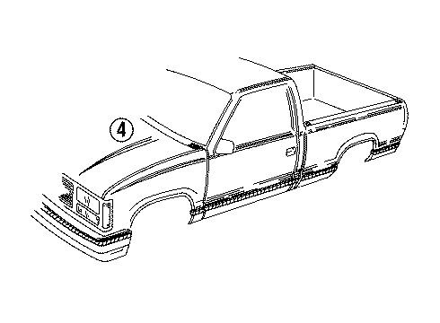 1991 Chevy C2500 Stripe Tape Diagram