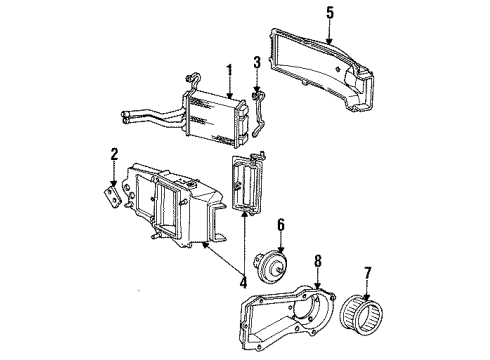 1993 Chevy S10 Heater Components Diagram
