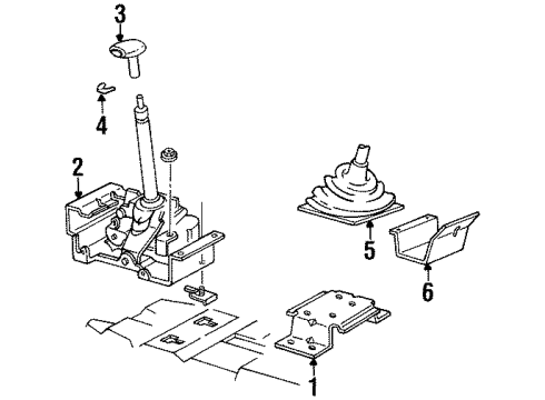 1995 Oldsmobile Achieva Floor Console Diagram