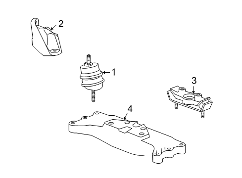 2014 Chevy Camaro Engine & Trans Mounting Diagram 3 - Thumbnail