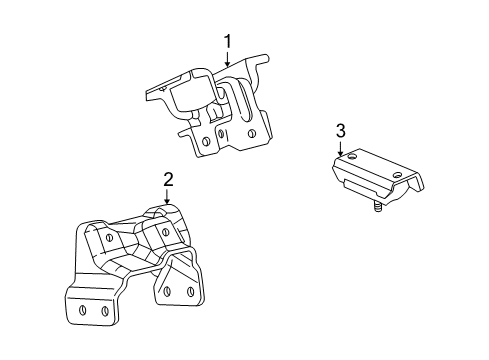 2002 Chevy Avalanche 2500 Engine & Trans Mounting Diagram