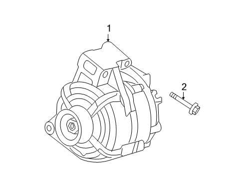 2007 Saturn Aura Alternator Diagram for 15947363