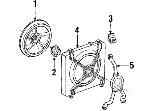 1988 Chevy Celebrity Cooling System, Radiator, Water Pump, Cooling Fan Diagram