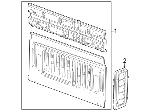 2023 GMC Canyon Back Panel Diagram