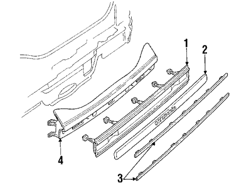 1986 Oldsmobile Cutlass Ciera Backup & License Lamps Diagram