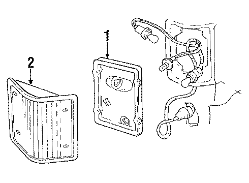 1985 GMC C2500 Suburban Tail Lamps Diagram