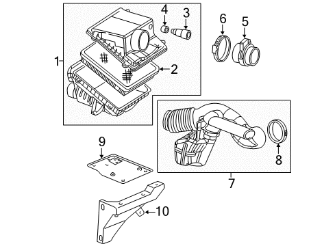 2006 Cadillac Escalade ESV Air Intake Diagram