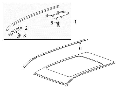 2014 Cadillac SRX Luggage Carrier Diagram