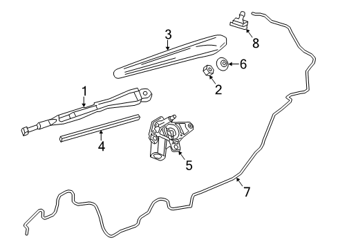 2016 Buick Envision Lift Gate - Wiper & Washer Components Diagram