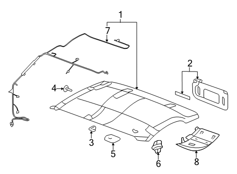 2011 GMC Sierra 3500 HD Coat Hook Diagram for 20760385