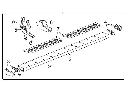 2019 Chevy Silverado 3500 HD Running Board Diagram