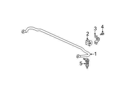 2004 Saturn Vue Stabilizer Bar & Components - Rear Diagram 2 - Thumbnail
