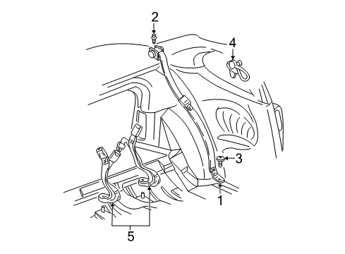 2004 Oldsmobile Alero Seat Belt Diagram