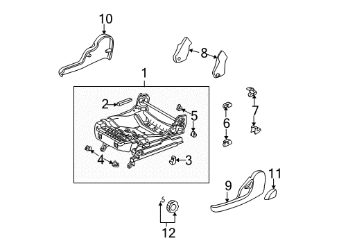 2003 Pontiac Vibe Tracks & Components Diagram