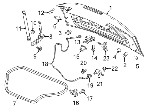 2017 Chevy Camaro Trunk Lid Diagram