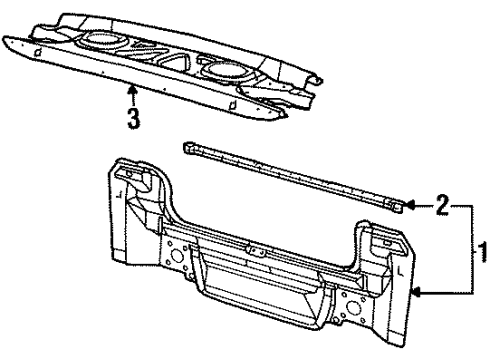 1996 Saturn SL2 Rear Body Panel Diagram for 21122933