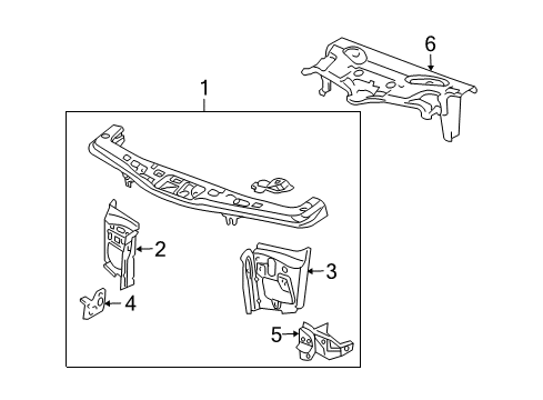 2008 Pontiac Torrent Radiator Support Diagram