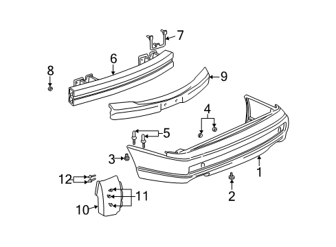 2000 Cadillac Seville Rear Bumper Diagram