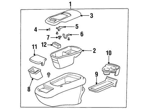2000 GMC Yukon Center Console Diagram 3 - Thumbnail