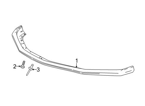 2021 Chevy Camaro Spoiler, Front Diagram for 84116158