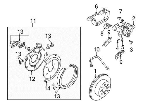 2005 Chevy SSR Brake Components Diagram