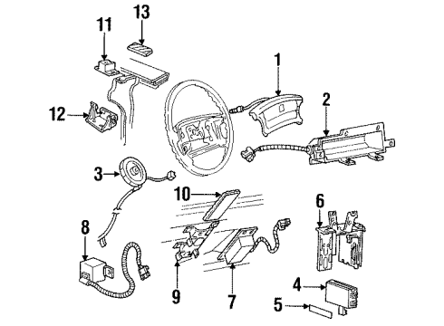 1993 Pontiac Bonneville Sensor Diagram for 16145093