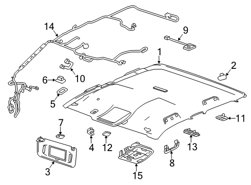 2017 GMC Sierra 1500 Interior Trim - Cab Diagram 6 - Thumbnail