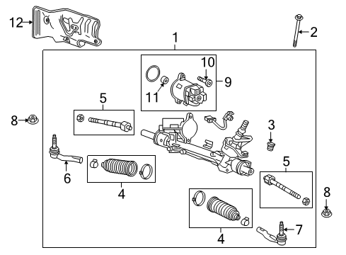 2022 Buick Envision Steering Gear & Linkage Diagram