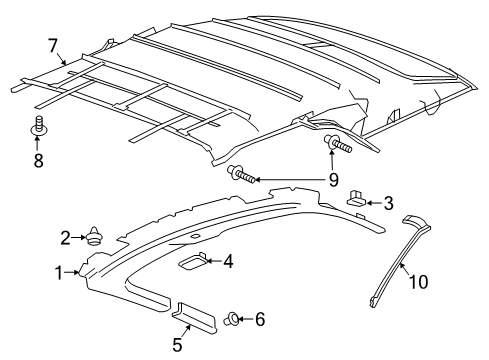 2017 Chevy Camaro Interior Trim - Convertible Top Diagram