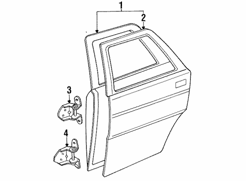 1987 Chevy Spectrum Molding Diagram for 94176679