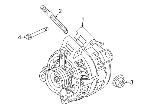 2021 GMC Acadia Alternator Diagram for 84093307