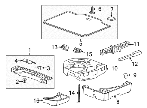 2022 Chevy Trax Interior Trim - Rear Body Diagram