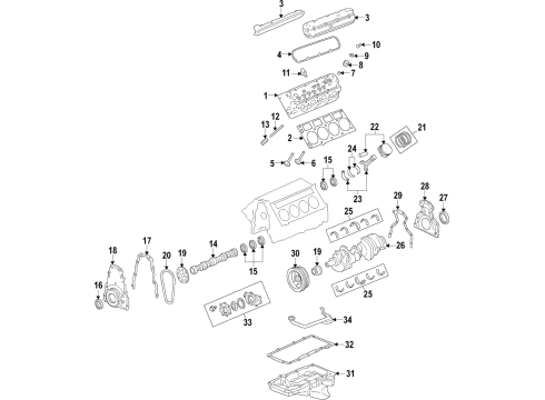 2018 Chevy Camaro Oil Pan Diagram for 12707561