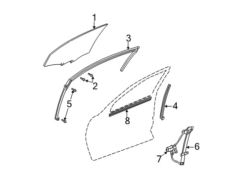 2004 Chevy Monte Carlo Glass - Door Diagram