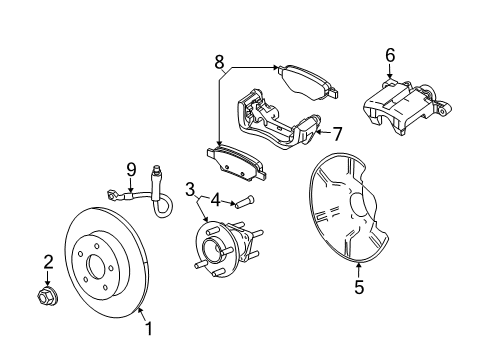 2006 Saturn Relay Rear Brakes Diagram