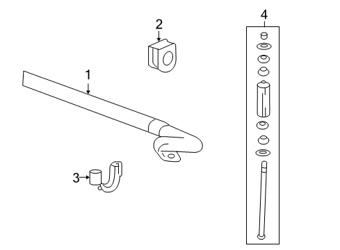 2011 Cadillac Escalade Stabilizer Bar & Components - Front Diagram 4 - Thumbnail