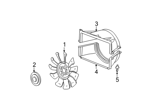 2006 Chevy Silverado 3500 Upper Shroud Diagram for 15808231