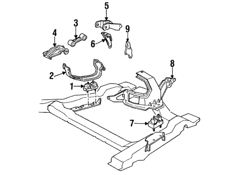 1996 Buick Century Engine & Trans Mounting Diagram