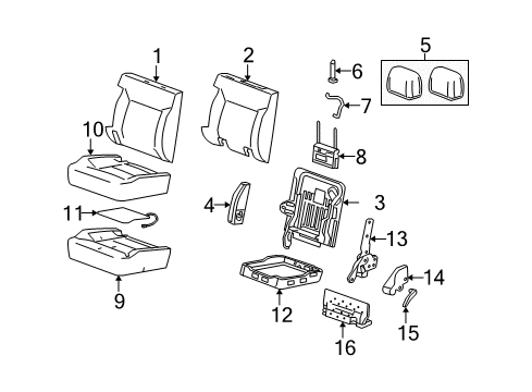 2009 Hummer H2 Second Row Seats Diagram