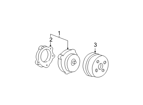 2004 Chevy Malibu Cooling System, Radiator, Water Pump, Cooling Fan Diagram 2 - Thumbnail