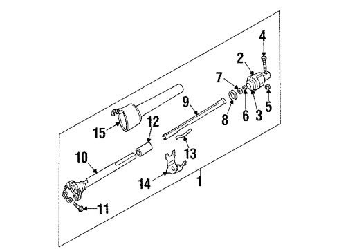 1993 GMC K2500 Lower Steering Column Diagram