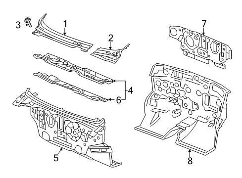 2013 Chevy Spark Cowl Diagram