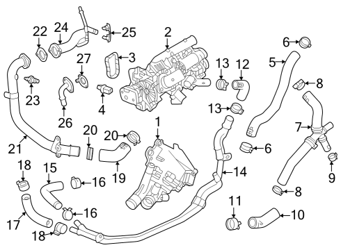 2024 Buick Encore GX Water Pump Diagram for 12707765