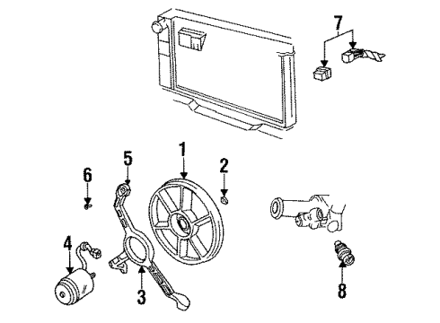 1998 Buick Skylark Cooling System, Radiator, Water Pump, Cooling Fan Diagram