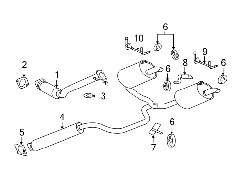 2007 Buick LaCrosse Crossover Pipe Diagram for 15218551