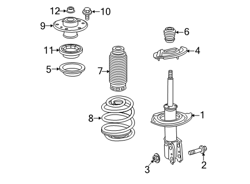 2015 Chevy Equinox Struts & Components - Front Diagram