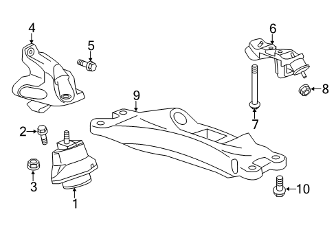 2015 Cadillac ATS Engine & Trans Mounting Diagram 5 - Thumbnail