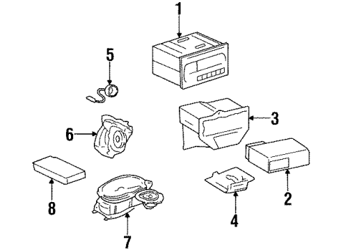 1999 Oldsmobile Intrigue Speaker, Front Upper Diagram for 16169232