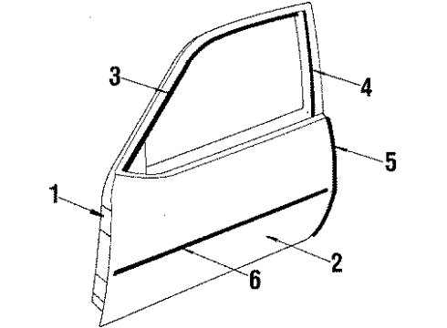 1985 Oldsmobile Firenza Front Door Diagram